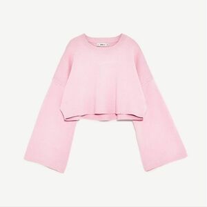 Pink/lilac cropped Zara sweater